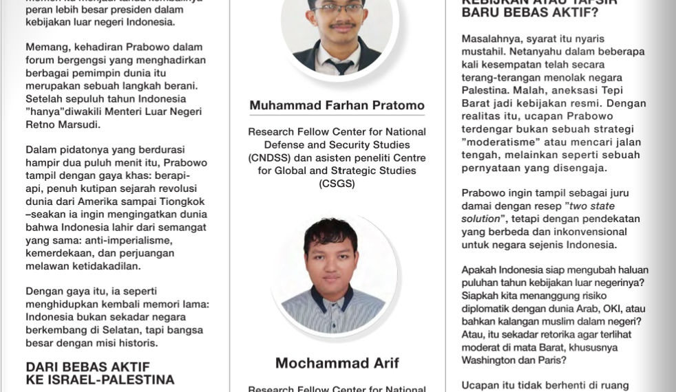 Ujung Tapal Batas Politik Bebas Aktif